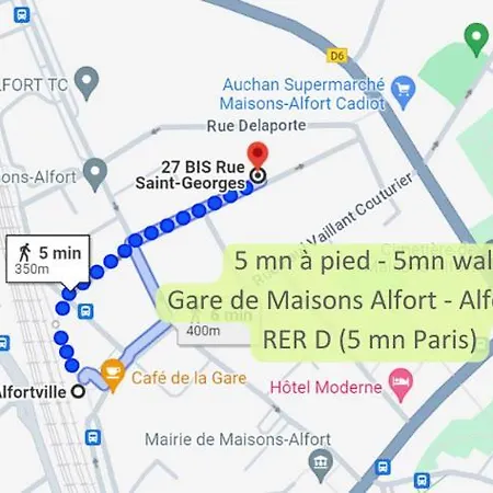 Disponible - 5mn Paris - Gare A Pied - Jardin Terrasse - 6 Pers - Centre - Proche Tous Commerces Et Transports - Wifi Apartmán *